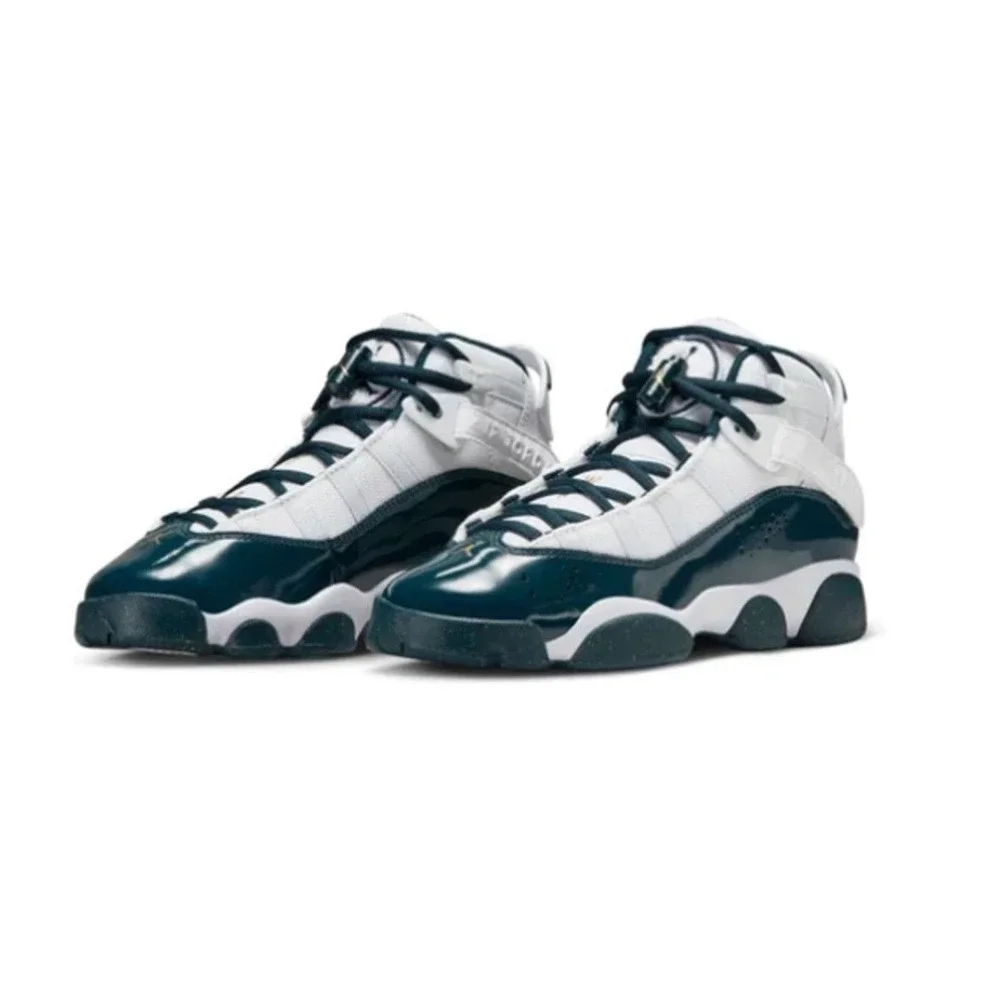 Nike Air Jordan 6 Rings GS Big Kids Size 6Y White/Armory Navy Shoes 323419-147